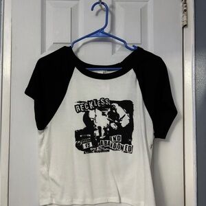 Full Tilt Black and White Graphic Tee